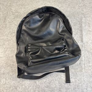 Pull&Bear Faux Leather URBAN Laptop Backpack 16" x 16" Black - FLAWED